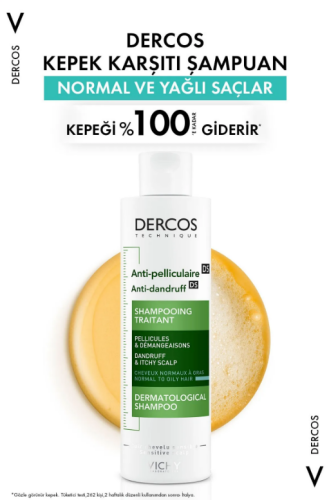 Dercos Anti Dandruff Kepek Karşıtı Şampuan 200 ml - Normal ve Yağlı Saçlar - 4