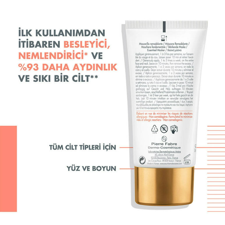 Avene DermAbsolu Mask Canlandırıcı Sıkılaştırıcı ve Yeniden Şekillendirici Maske 75 ml - 4