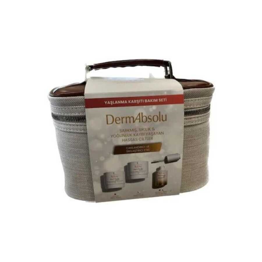 DermAbsolu Sarkmış, Sıkılık & Yoğunluk Kaybı Yaşayan Hassas Ciltler Yaşlanma Karşıtı Çantalı Set - 1