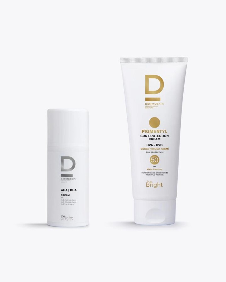 Dermoskin Aha Bha Cream 33ml Pigmentyl Sun Protection Cream Spf50 75 Ml - 1