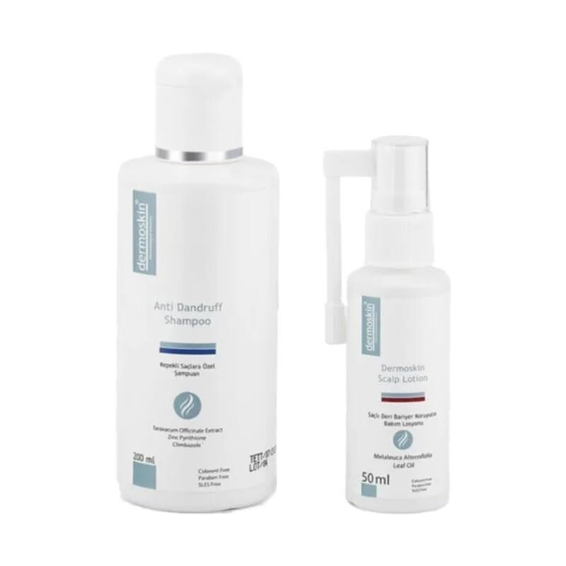 Dermoskin Anti Dandruff Kepek Şampuanı 200 ml Scalp Lotion 50 ml HEDİYE - 1