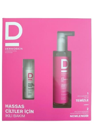 Dermoskin Ato Cleansing Oil 200 Ml + Cica Exosome Moisturizing Cream 33 Ml - Dermoskin