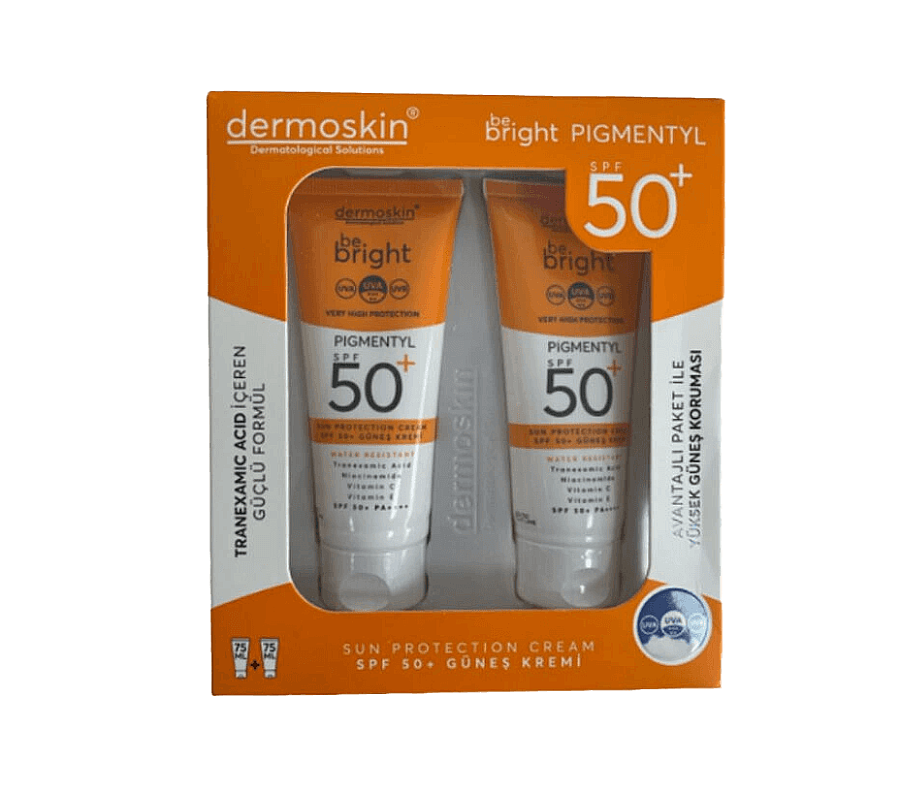 Dermoskin Be Bright Pigmentyl Güneş Koruyucu Krem SPF50+ 75 ml 2'li Paket - 1