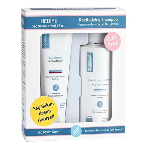 Dermoskin Revitalizing Shampoo 200ml+Hair Conditioner 75ml HEDİYE - Dermoskin