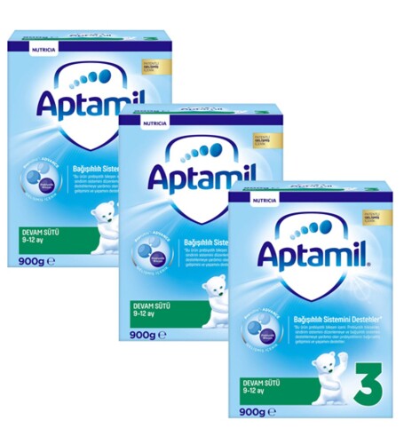 Devam Sütü 3 9-12 Ay 900 g 3'lü Paket - Aptamil