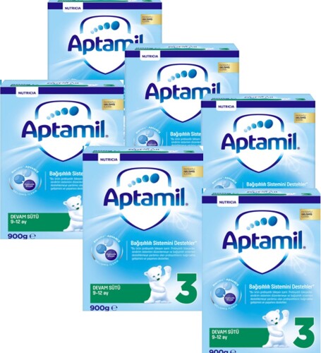 Devam Sütü 3 9-12 Ay 900 g 6'lı Paket - Aptamil