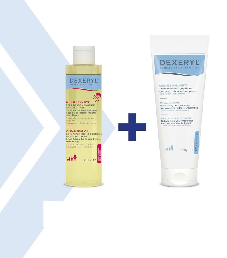 Ducray Dexeryl Cream 250 Gr + Dex Huile Lavante 200 Ml Set - 1