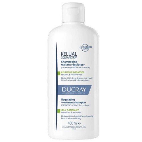 Ducray Kelual Squanorm Normal ve Yağlı Saçlar İçin Kepek Karşıtı Şampuan 400 ml - Ducray
