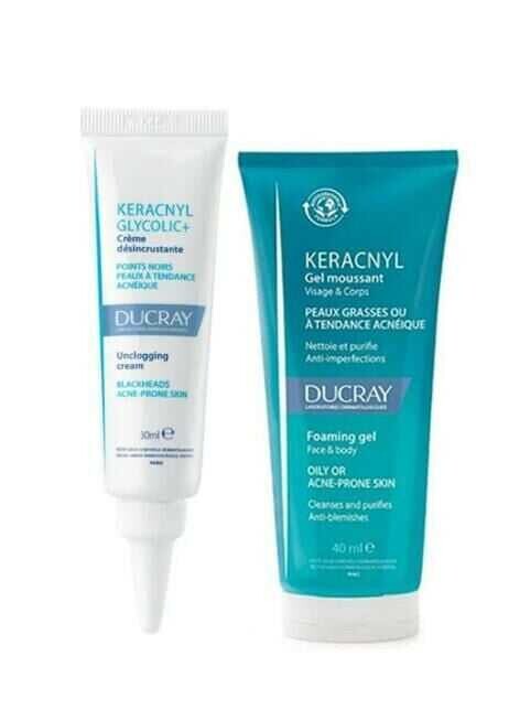 Ducray Keracnyl Glycolic+ Cream 30 ml + Keracnyl Jel 40ml Hediye - 1
