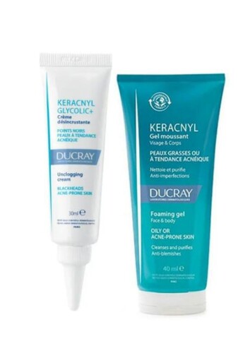 Ducray Keracnyl Glycolic+ Cream 30 ml + Keracnyl Jel 40ml Hediye - Ducray