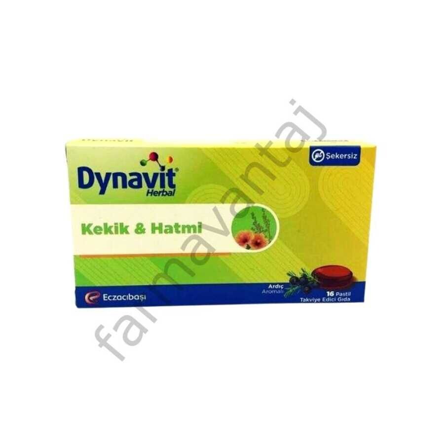 Dynavit Herbal Kekik Ve Hatmi İçeren Ardıç Aromalı Takviye Edici Gıda 16 Pastil - 1