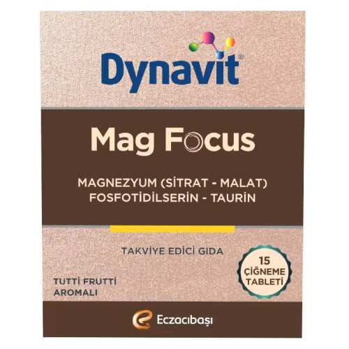 Dynavit Mag Focus 15 Çiğneme Tableti - Dynavit