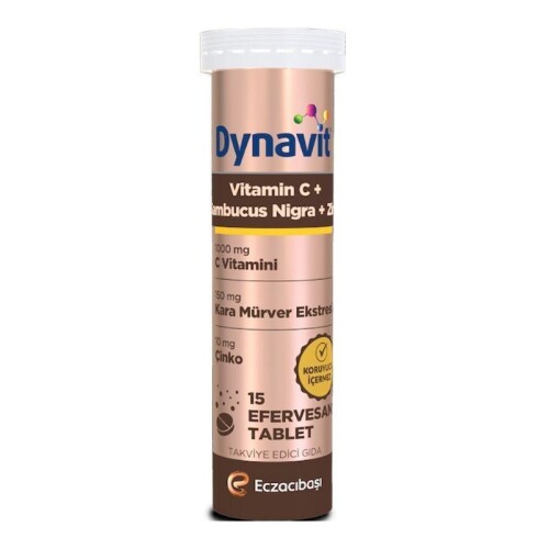 Dynavit Vitamin C + Sambucus Nigra 15 Efervesan Tablet - Dynavit