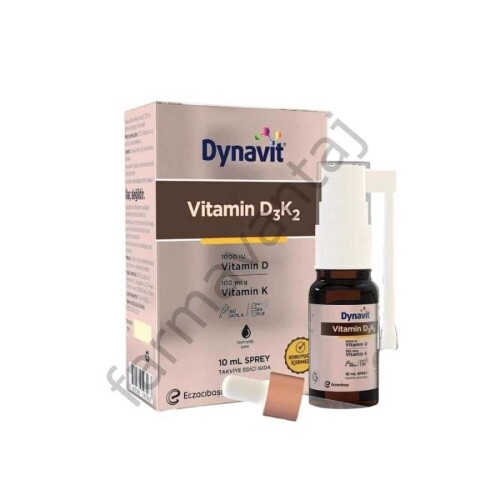 Dynavit Vitamin D3K2 D Vitamini Ve K Vitamini İçeren Takviye Edici Gıda 10ml Sprey 