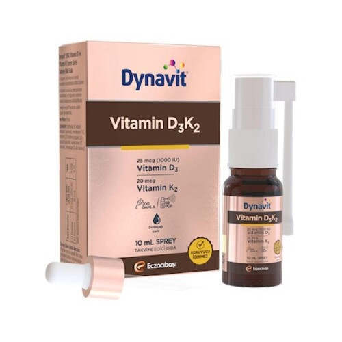 Dynavit Vitamin D3K2 Takviye Edici Gıda Sprey 10 ml - Dynavit