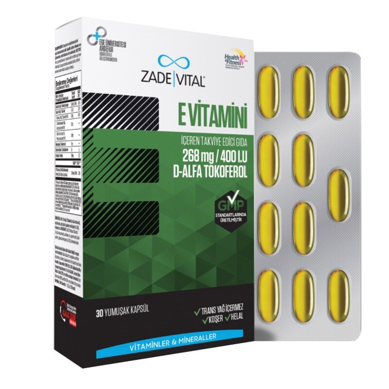 E Vitamini İçeren Takviye Edici Gıda 30 Kapsül 400IU - 1