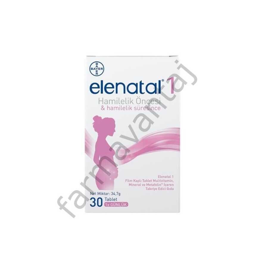 Elenatal1 Multivitamin - Mineral - Metafolin İçeren Takviye Edici Gıda 30 Tablet - 1