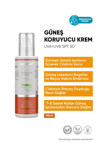 Esomed Nemlendirici Spf50 Uva Uvb Leke Bırakmayan Güneş Kremi 100 Ml - Esomed