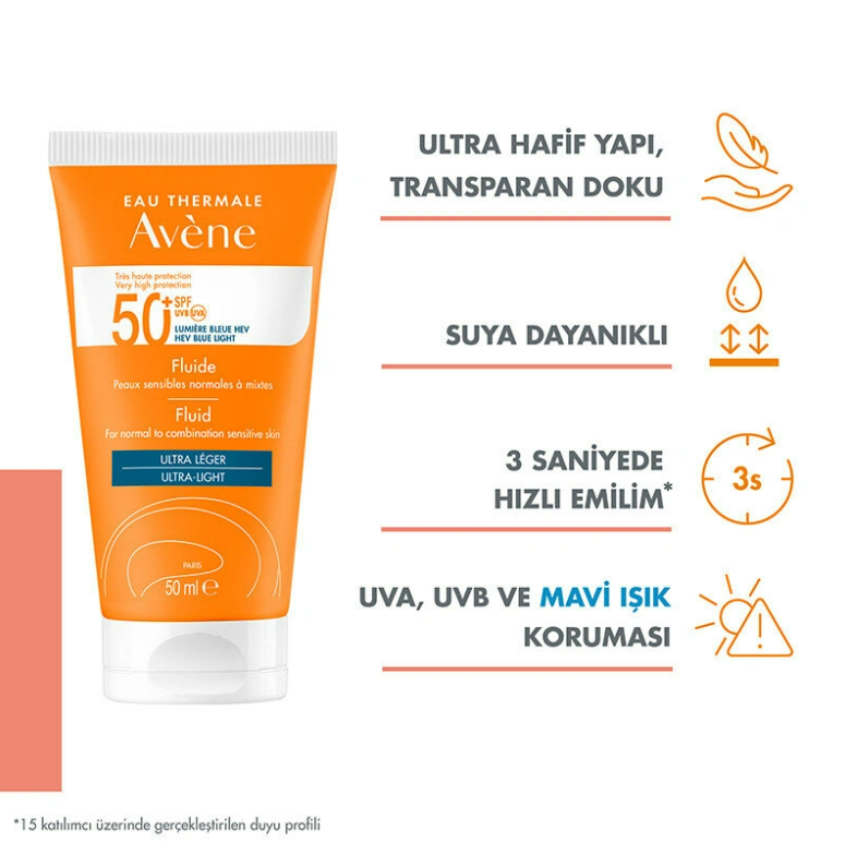 Avene Fluid SPF50+ Ultra-Light Güneş Kremi 50 ml - 2