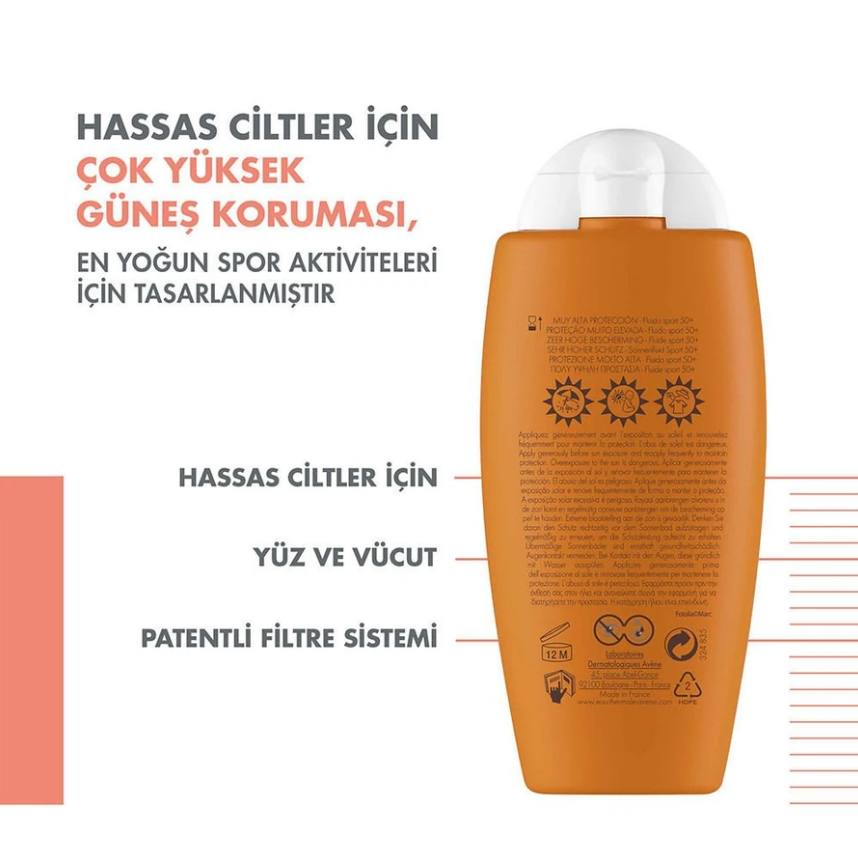 Avene Fluid Sport Güneş Kremi SPF 50 100 ml - 3