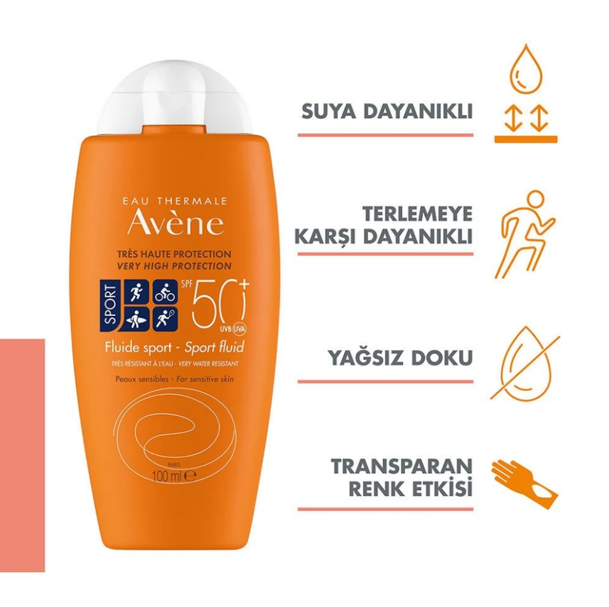 Avene Fluid Sport Güneş Kremi SPF 50 100 ml - 2