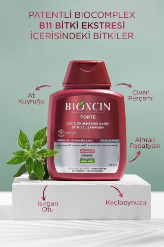 Bioxcin Forte Yoğun Saç Dökülmesine Karşı Bitkisel Şampuan Tüm Saçlar İçin 300 ml - 6