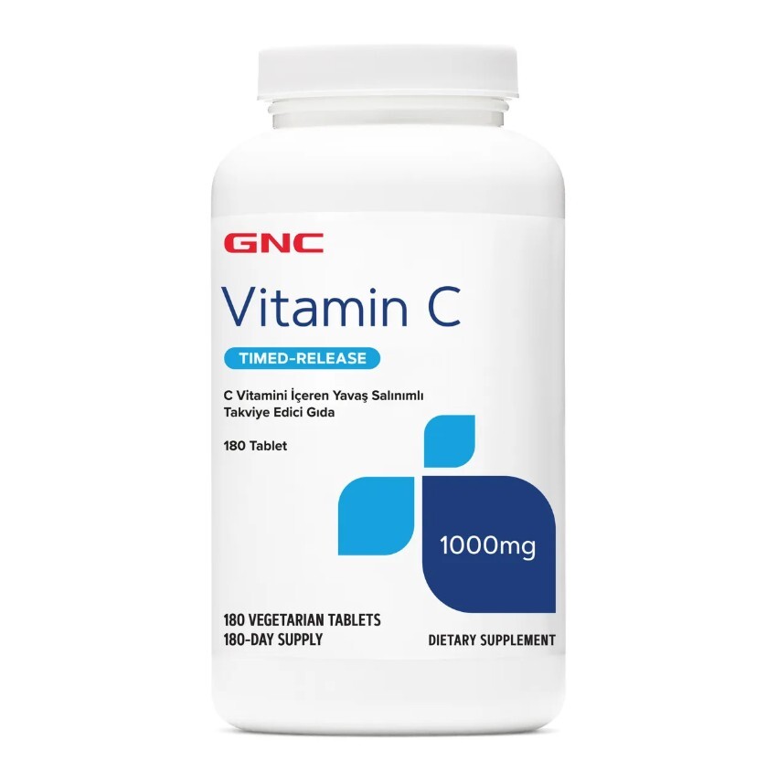 Gnc Vitamin C Timed Release 180 Tablet - 1