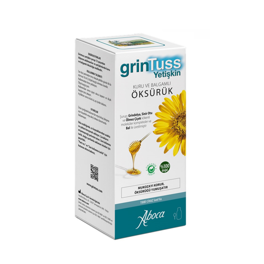 GrinTuss Yetişkin Öksürük Şurubu 128 gr - 1