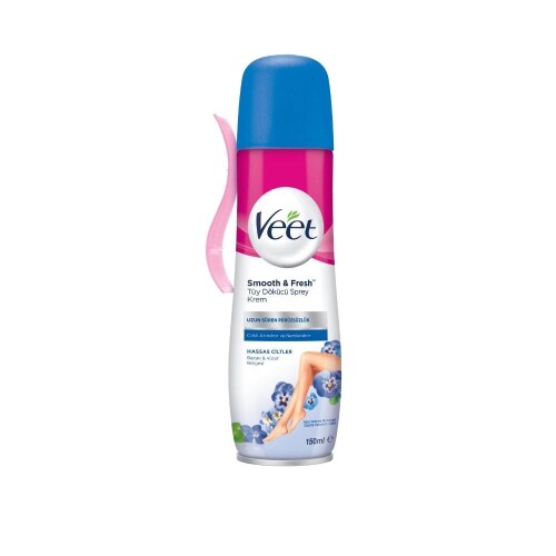 Hassas Ciltler İçin Tüy Dökücü Sprey Krem Spatula Hediyeli 150ml - Veet