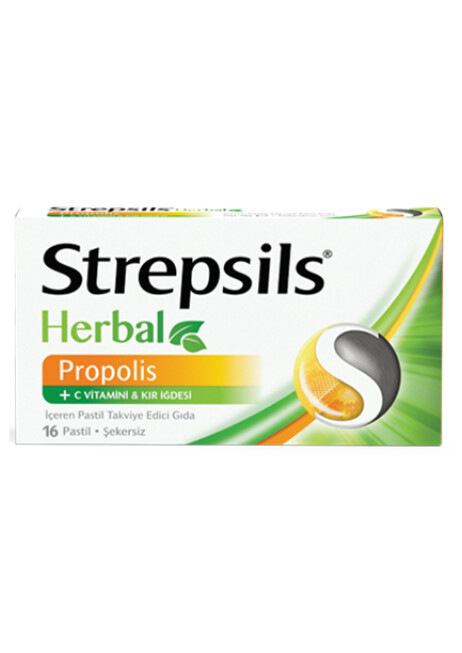 Herbal Propoli̇s, C Vitamini Ve Kır İğdesi İçeren Şekersiz Takviye Edici Gıda 16 Pastil - 1