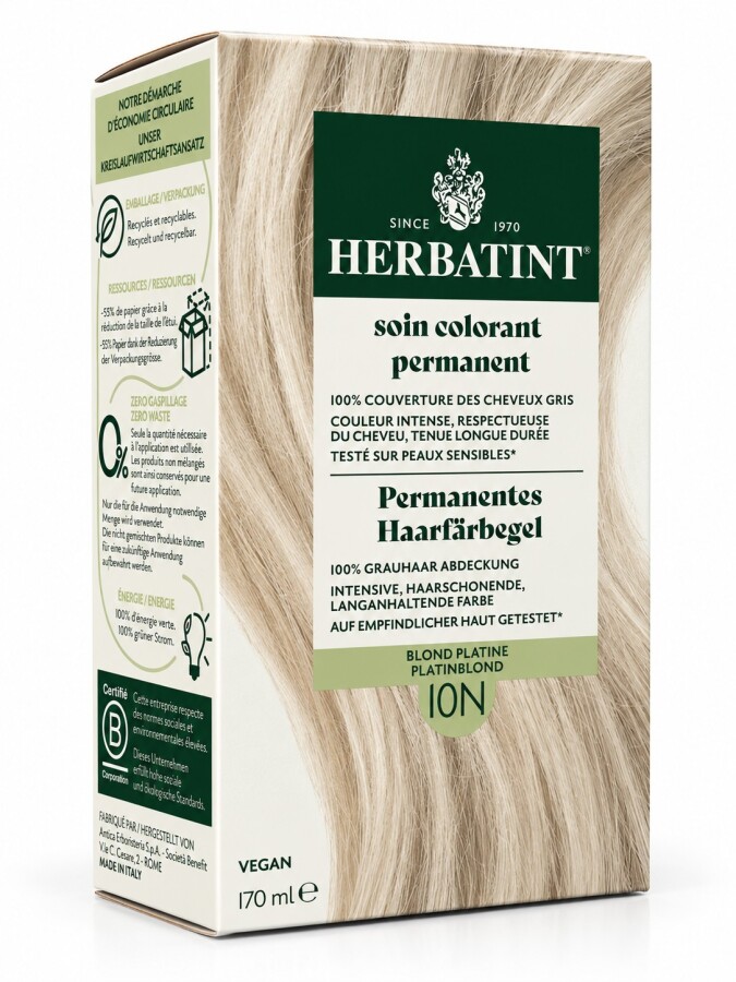 Herbatint Saç Boyası 10N Platinium Blonde - Platin Sarısı 170 Ml - 1