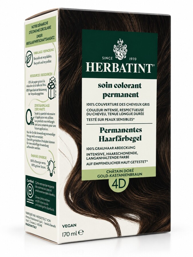Herbatint Saç Boyası 4D Chatain Dore - Golden Chestnut 170 Ml - 1