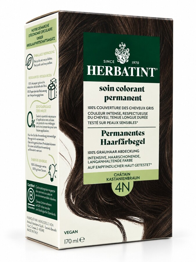 Herbatint Saç Boyası 4N Kestane 170 Ml - 1