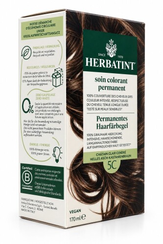 Herbatint Saç Boyası 5C Light Ash Chestnut 170 Ml - HERBATİNT