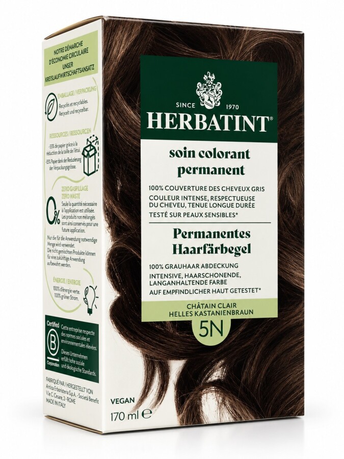 Herbatint Saç Boyası 5N Chatain Clair 170 Ml - 1