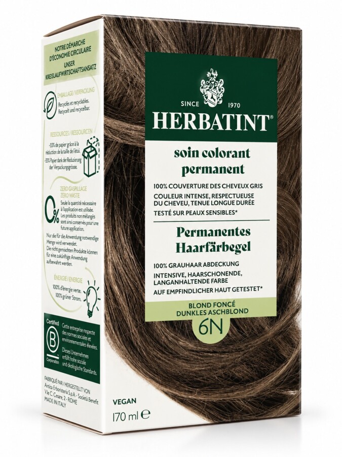 Herbatint Saç Boyası 6N Dark Blonde Vegan 170 Ml - 1