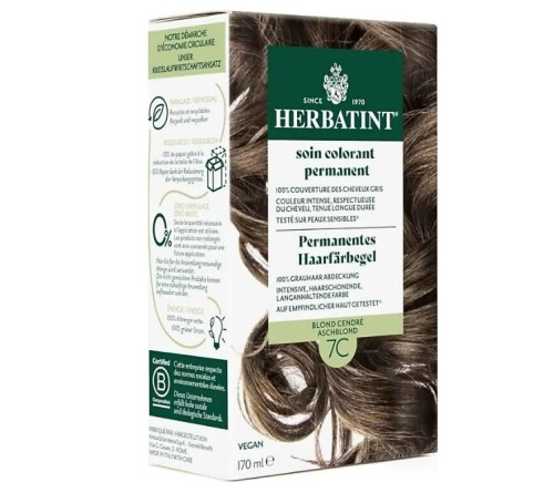 Herbatint Saç Boyası 7C Blond Cendre - Ash Blonde 170 Ml - HERBATİNT