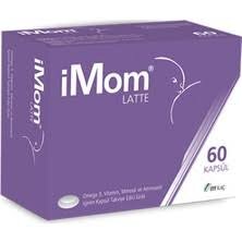 iMom Latte Omega 3 - Mineral - Vitamin İçeren Takviye Edici Gıda 60 Kapsül - 1