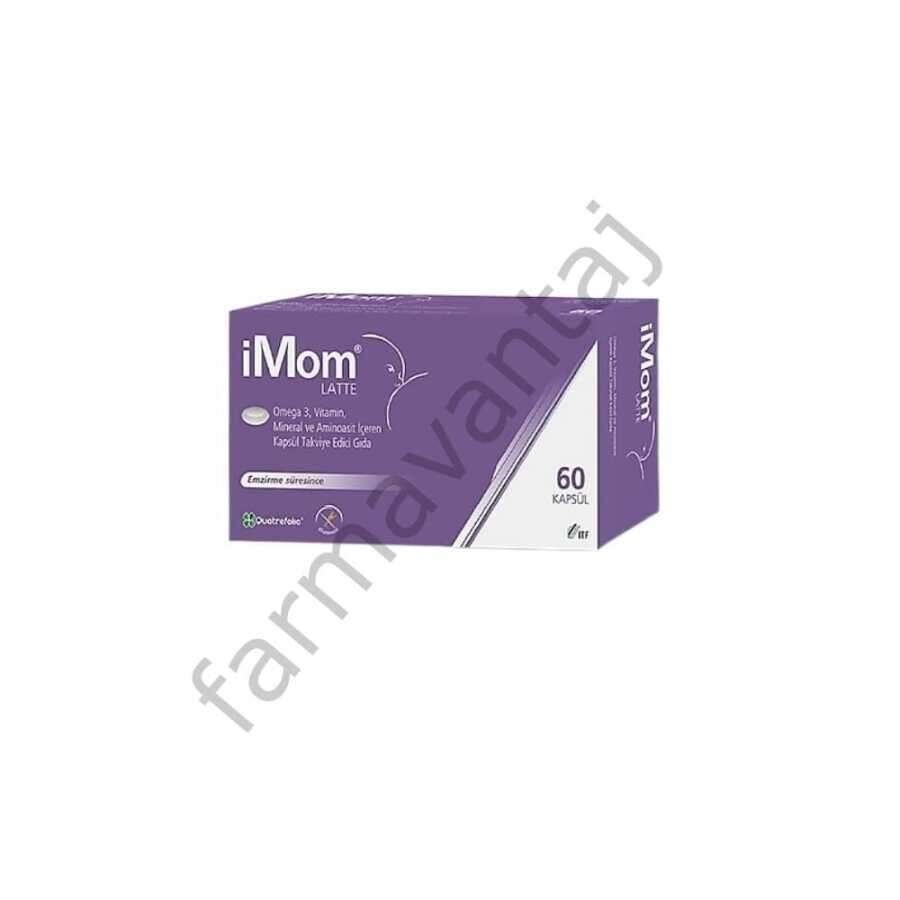 iMom Latte Omega 3 - Mineral - Vitamin İçeren Takviye Edici Gıda 60 Kapsül - 1