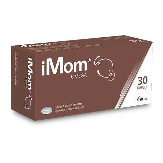 iMom Omega3, MinerallerVe Vitaminler İçerenTakviye Edici Gıda 30 Kapsül - 1