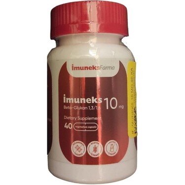 Imuneks Beta Glukan (1/3, 1/6) İçeren Takviye Edici Gıda 10mg 40 Kapsül - Imuneks