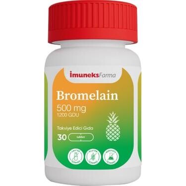 İmuneks Farma Bromelain Takviye Edici Gıda 500 Mg 30 Tabelet - Imuneks