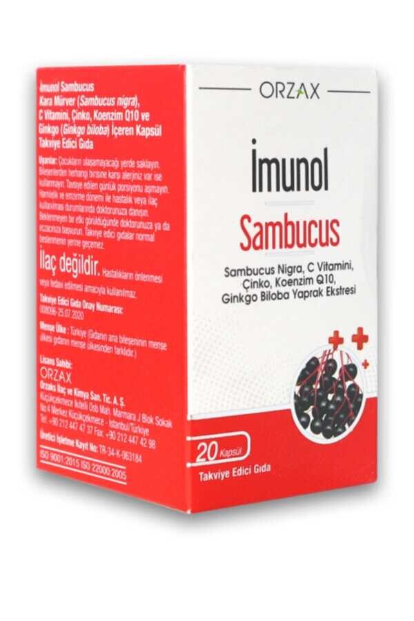 Imunol Sambucus Takviye Edici Gıda 20 Kapsül - 1