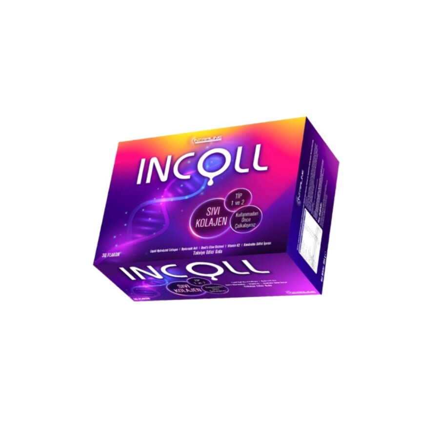 Incoll Enzimatik Hidrolize Sıvı Kolajen 30 ML 30 Flakon - 1