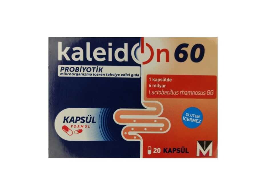 Kaleidon Probiyotik Mikroorganizma İçeren Takviye Edici Gıda 60 mg 20 Kapsül - 1