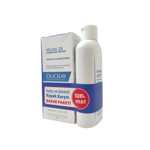 Kelual Ds İnatçı Kepeğe Karşı Şampuan 100 ml ve Elution Yumuşak Dengeleyici Şampuan 200 ml Seti - Ducray