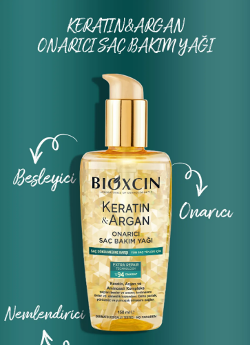 Bioxcin Keratin Argan Onarıcı Saç Bakım Yağı 150 ML - 3