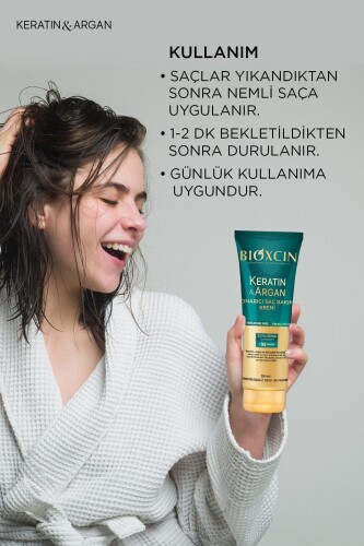 Bioxcin Keratin ve Argan Onarıcı Saç Bakım Kremi 250 ml - 5