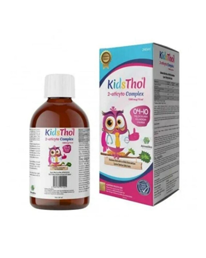 KidsThol 2-Aticyto Complex Şurup Çocuklara Özel Bitki Ekstraktlı Takviye Edici Gıda 240 ml - 1