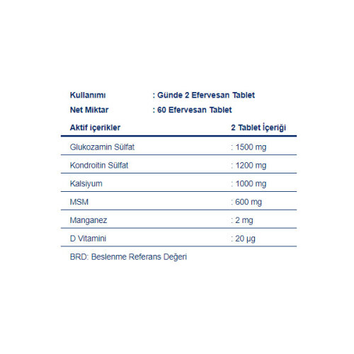 Kondromin-S Calcium Takviye Edici Gıda 60 Efervesan Tablet - 2